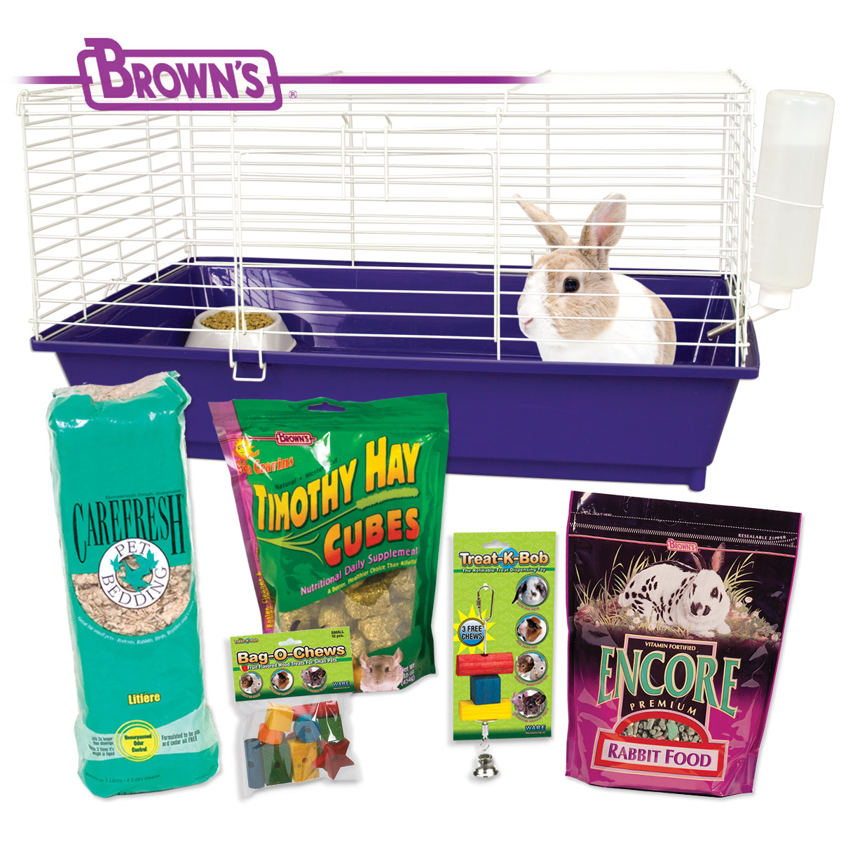 F.M. Brown Home Sweet Home Rabbit Starter Kit