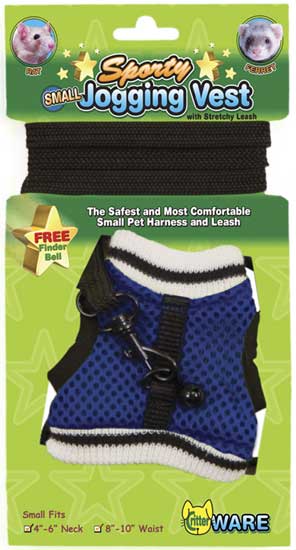 CritterWare Sporty Jogging Vest Leashes by Ware Pet