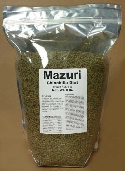 Mazuri Chinchilla Diet 8 pound - Click Image to Close