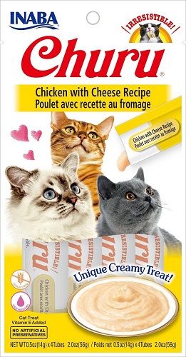 Inaba Churu GF Chicken w/Cheese Puree Cat Trt 4pk