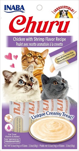 Inaba Churu GF Chicken/Shrimp Puree Cat TrT 4PK