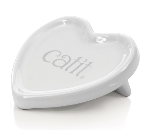 Catit Creamy Heart Dish - Click Image to Close