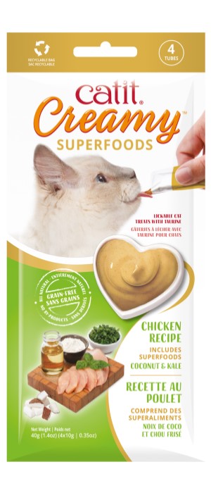 Catit Creamy Superfood Treats - Chicken 4 pack - Click Image to Close