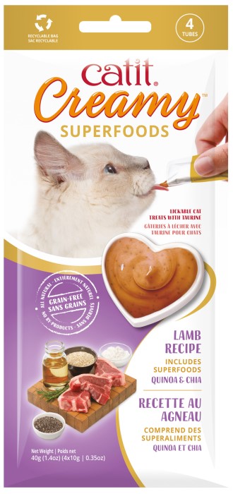 Catit Creamy Superfood Treats - Lamb 4 pack