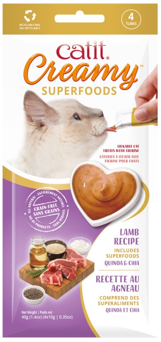 Catit Creamy Superfood Treats - Lamb 4 pack - Click Image to Close