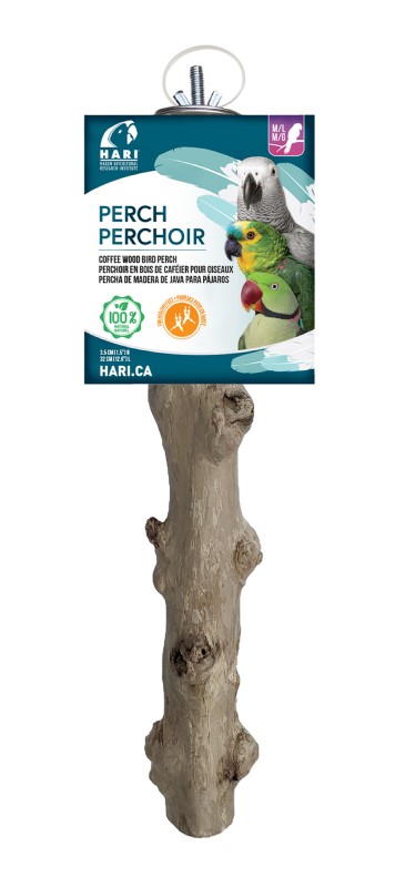 HARI Java Coffee Wood Perch 12.6" - Click Image to Close