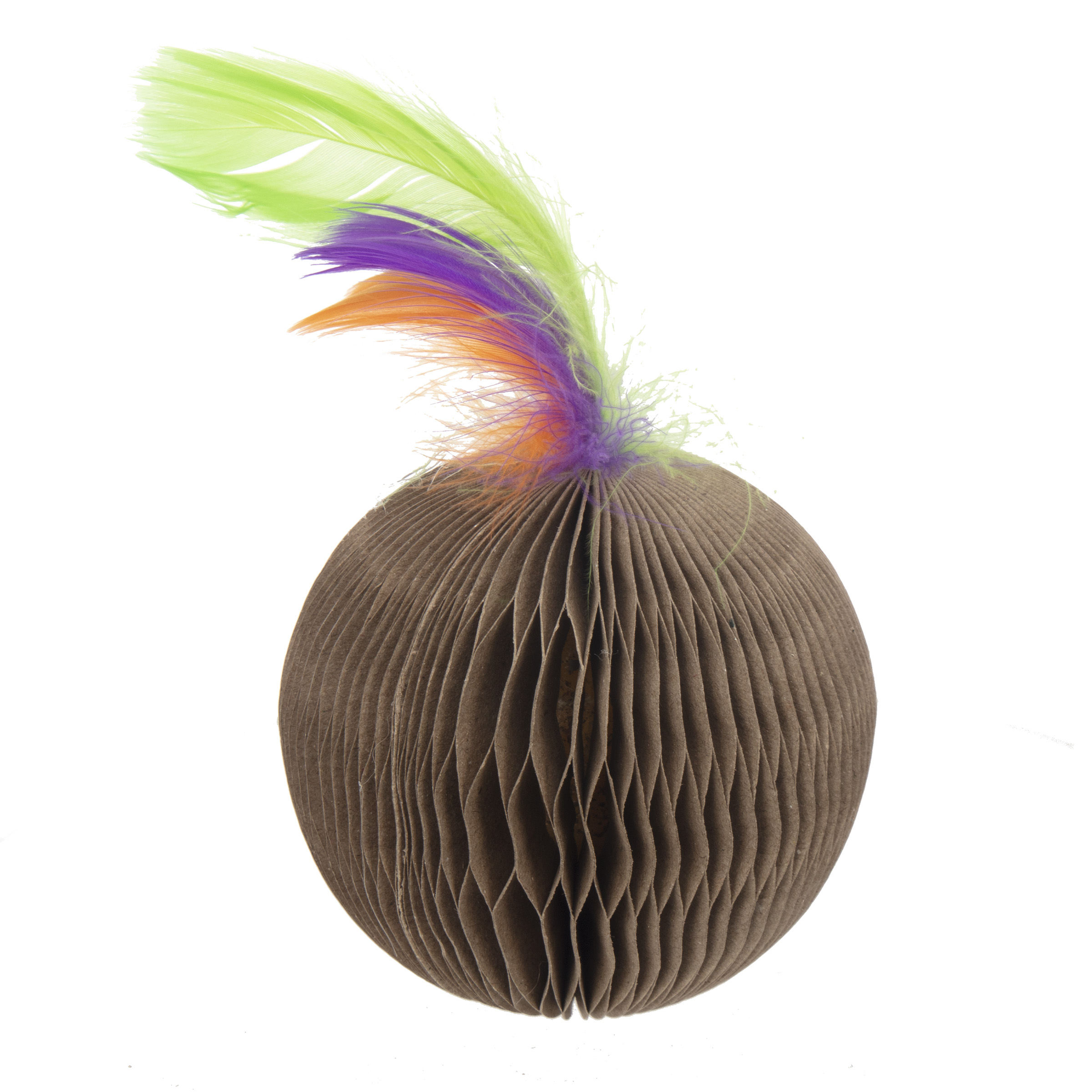 Corrugated Feather Ball Cat Toy