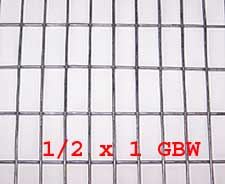 1/2" x 1" 16 gauge GBW Wire Mesh Roll 100 ft. long - Click Image to Close