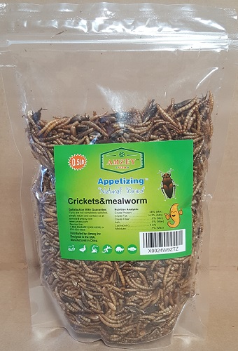 Dried Mealworms and Crickets 8 oz