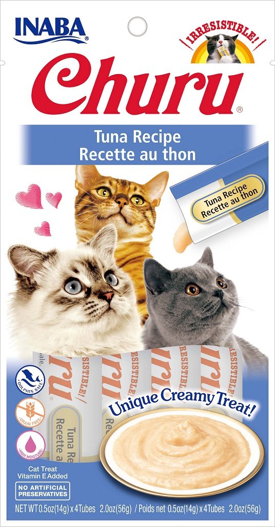 Inaba Churu GF Tuna Puree Lickable Cat Trt 4pk - Click Image to Close