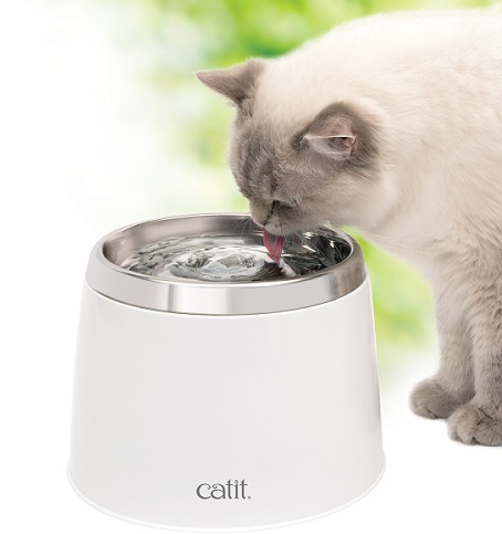 Catit Fresh & Clear Stainless Steel Top Drinking Fountain - Click Image to Close