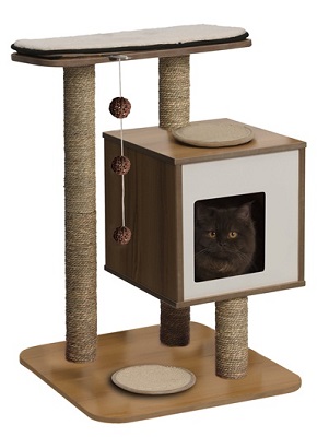 Vesper Cat Furniture V-Base Walnut