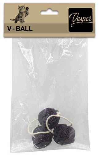 Replacement V-Ball 1.6", 3 PK w/String, Brown