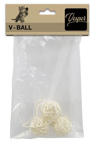 Replacement V-Ball 1.6", 3 PK w/String Light Rattan - Click Image to Close