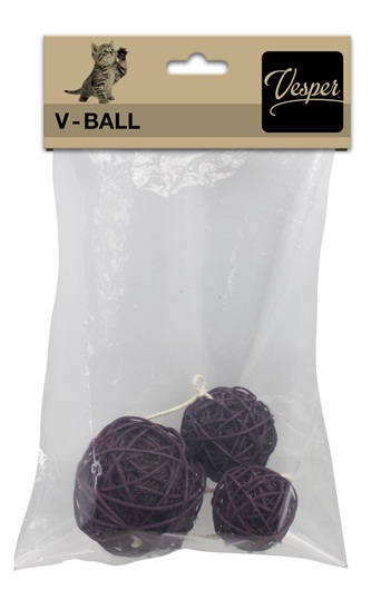 Replacement Vesper V-Ball 3 PK, Brown Assorted - Click Image to Close