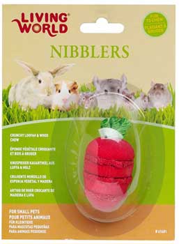 Living World® Nibblers Strawberry Loofah & Wood Chew - Click Image to Close