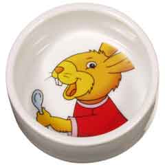 Living World Ceramic Rabbit Food Dish - Click Image to Close