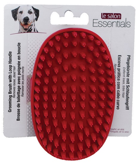 Le Salon Essential Rubber Grooming Brush with Loop Handle - Click Image to Close