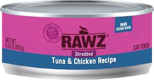 RAWZ Shredded Tuna & Chicken Canned Cat Food 5.5 oz./24