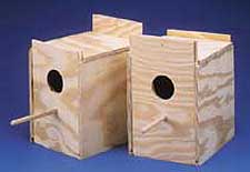 Wooden Nest Bird Boxes by Ware Mfg. - Click Image to Close