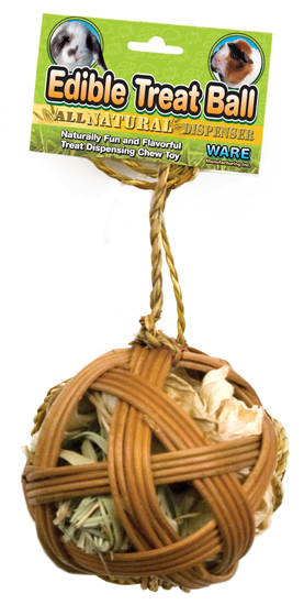 Edible Treat Ball 4" by Ware Pet - Click Image to Close