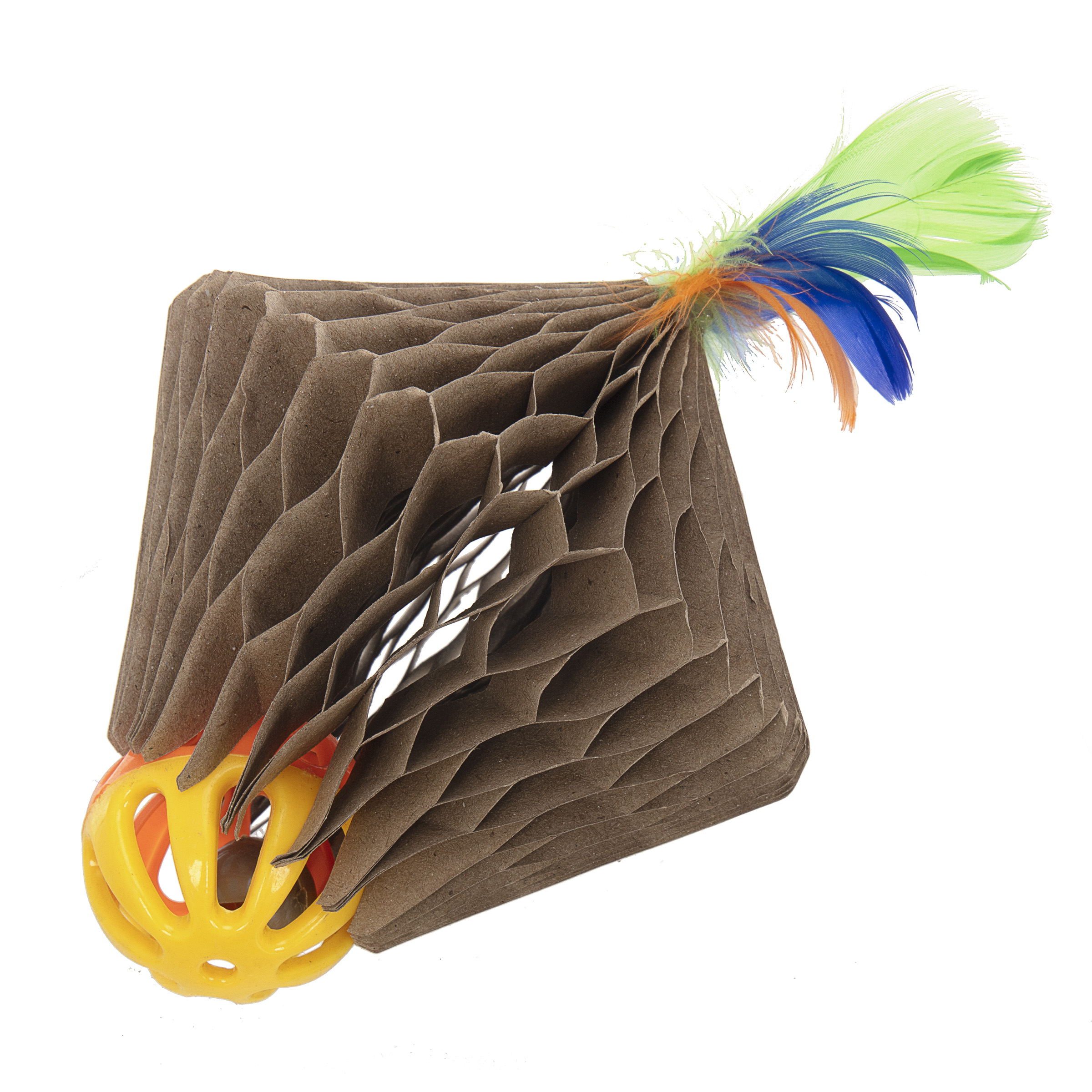 Corrugated Feather Top Cat Toy - Click Image to Close