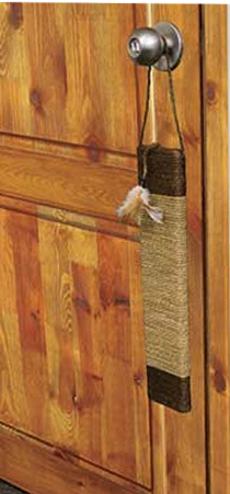 CatWare Seagrass Door Scratcher w/Feathers by Ware Mfg. - Click Image to Close