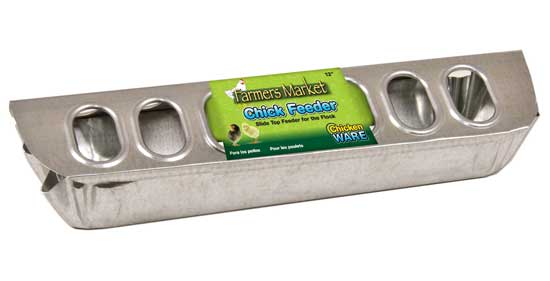 Farmer's Market Slide Top Chick Feeder 12"