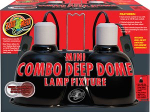 Mini Combo Deep Dome Lamp Fixture by ZooMed - Click Image to Close